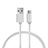 Type-C Charger USB Data Cable Charging Cord Android Universal T04 Silver