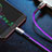 Type-C Charger USB Data Cable Charging Cord Android Universal T12 for Apple iPad Air 5 10.9 (2022) Purple