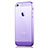 Ultra Slim Transparent TPU Soft Case for Apple iPhone SE Purple