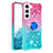 Ultra-thin Silicone Gel Gradient Soft Case Cover Y04B for Samsung Galaxy S21 FE 5G Cyan