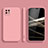 Ultra-thin Silicone Gel Soft Case 360 Degrees Cover for Samsung Galaxy A22 5G Pink