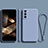 Ultra-thin Silicone Gel Soft Case 360 Degrees Cover for Samsung Galaxy S24 Plus 5G Lavender Gray