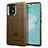 Ultra-thin Silicone Gel Soft Case 360 Degrees Cover J01S for Samsung Galaxy A91 Brown