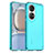 Ultra-thin Silicone Gel Soft Case 360 Degrees Cover J02S for Huawei P50e Cyan