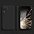 Ultra-thin Silicone Gel Soft Case 360 Degrees Cover S01 for Samsung Galaxy A22 4G Black