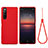 Ultra-thin Silicone Gel Soft Case 360 Degrees Cover S01 for Sony Xperia 10 III SOG04 Red