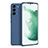 Ultra-thin Silicone Gel Soft Case 360 Degrees Cover S08 for Samsung Galaxy S21 FE 5G Blue