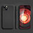 Ultra-thin Silicone Gel Soft Case 360 Degrees Cover YK2 for Apple iPhone 15 Black