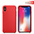 Ultra-thin Silicone Gel Soft Case 360 Degrees M02 for Apple iPhone X Red