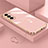 Ultra-thin Silicone Gel Soft Case Cover M01 for Samsung Galaxy S22 5G Rose Gold