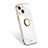 Ultra-thin Silicone Gel Soft Case Cover with Finger Ring Stand for Apple iPhone 14 Plus White