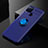 Ultra-thin Silicone Gel Soft Case Cover with Finger Ring Stand for Realme C15 Blue