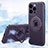 Ultra-thin Silicone Gel Soft Case Cover with Mag-Safe Magnetic AC1 for Apple iPhone 15 Pro Purple