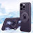 Ultra-thin Silicone Gel Soft Case Cover with Mag-Safe Magnetic AC1 for Apple iPhone 15 Pro Purple