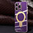 Ultra-thin Silicone Gel Soft Case Cover with Mag-Safe Magnetic C01 for Apple iPhone 12 Pro Purple