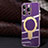 Ultra-thin Silicone Gel Soft Case Cover with Mag-Safe Magnetic C01 for Apple iPhone 15 Pro Max Purple