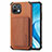 Ultra-thin Silicone Gel Soft Case Cover with Magnetic A04 for Xiaomi Mi 11 5G Brown