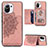 Ultra-thin Silicone Gel Soft Case Cover with Magnetic A06 for Xiaomi Mi 11 Lite 5G NE Pink