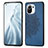 Ultra-thin Silicone Gel Soft Case Cover with Magnetic A07 for Xiaomi Mi 11 Lite 5G Blue