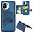 Ultra-thin Silicone Gel Soft Case Cover with Magnetic A09 for Xiaomi Mi 11 Lite 4G Blue