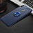 Ultra-thin Silicone Gel Soft Case Cover with Magnetic Finger Ring Stand A01 for Huawei Honor V10 Lite Blue