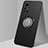 Ultra-thin Silicone Gel Soft Case Cover with Magnetic Finger Ring Stand A01 for Huawei Nova 8 Pro 5G Black