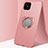 Ultra-thin Silicone Gel Soft Case Cover with Magnetic Finger Ring Stand A01 for Oppo A92s 5G