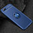 Ultra-thin Silicone Gel Soft Case Cover with Magnetic Finger Ring Stand A01 for Oppo AX5 Blue