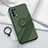 Ultra-thin Silicone Gel Soft Case Cover with Magnetic Finger Ring Stand A01 for Oppo Find X3 Lite 5G