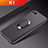 Ultra-thin Silicone Gel Soft Case Cover with Magnetic Finger Ring Stand A01 for Oppo K1 Black