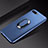 Ultra-thin Silicone Gel Soft Case Cover with Magnetic Finger Ring Stand A01 for Oppo K1 Blue