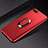 Ultra-thin Silicone Gel Soft Case Cover with Magnetic Finger Ring Stand A01 for Oppo RX17 Neo Red