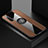 Ultra-thin Silicone Gel Soft Case Cover with Magnetic Finger Ring Stand A01 for Realme X50t 5G Brown