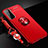 Ultra-thin Silicone Gel Soft Case Cover with Magnetic Finger Ring Stand A01 for Samsung Galaxy S24 5G Red