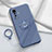 Ultra-thin Silicone Gel Soft Case Cover with Magnetic Finger Ring Stand A01 for Vivo X50 5G