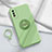 Ultra-thin Silicone Gel Soft Case Cover with Magnetic Finger Ring Stand A01 for Vivo Y11s