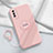 Ultra-thin Silicone Gel Soft Case Cover with Magnetic Finger Ring Stand A01 for Vivo Y20