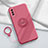 Ultra-thin Silicone Gel Soft Case Cover with Magnetic Finger Ring Stand A01 for Vivo Y20i India