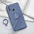 Ultra-thin Silicone Gel Soft Case Cover with Magnetic Finger Ring Stand A01 for Vivo Y50