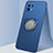 Ultra-thin Silicone Gel Soft Case Cover with Magnetic Finger Ring Stand A01 for Xiaomi Mi 11 5G Blue