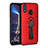 Ultra-thin Silicone Gel Soft Case Cover with Magnetic Finger Ring Stand A02 for Huawei Honor V10 Lite Red