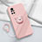 Ultra-thin Silicone Gel Soft Case Cover with Magnetic Finger Ring Stand A02 for Huawei Nova 8 Pro 5G