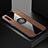 Ultra-thin Silicone Gel Soft Case Cover with Magnetic Finger Ring Stand A02 for Huawei P Smart Pro (2019) Brown