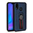 Ultra-thin Silicone Gel Soft Case Cover with Magnetic Finger Ring Stand A02 for Huawei P20 Lite Blue