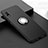 Ultra-thin Silicone Gel Soft Case Cover with Magnetic Finger Ring Stand A02 for Huawei Y9 Prime (2019) Black