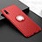 Ultra-thin Silicone Gel Soft Case Cover with Magnetic Finger Ring Stand A02 for Huawei Y9 Prime (2019) Red