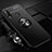 Ultra-thin Silicone Gel Soft Case Cover with Magnetic Finger Ring Stand A02 for Oppo A8 Black