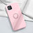 Ultra-thin Silicone Gel Soft Case Cover with Magnetic Finger Ring Stand A02 for Oppo Reno4 Z 5G Pink