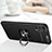 Ultra-thin Silicone Gel Soft Case Cover with Magnetic Finger Ring Stand A02 for Oppo Reno5 5G