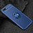 Ultra-thin Silicone Gel Soft Case Cover with Magnetic Finger Ring Stand A02 for Oppo RX17 Neo Blue